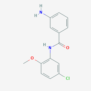 molecular formula C14H13ClN2O2 B2371843 3-amino-N-(5-chloro-2-methoxyphenyl)benzamide CAS No. 897594-66-0