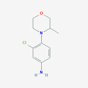 molecular formula C11H15ClN2O B2371844 3-Chloro-4-(3-methylmorpholin-4-yl)aniline CAS No. 1156820-04-0