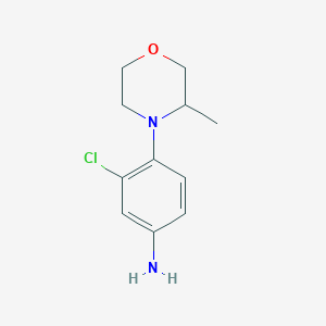 molecular formula C11H15ClN2O B2371844 3-氯-4-(3-甲基吗啉-4-基)苯胺 CAS No. 1156820-04-0