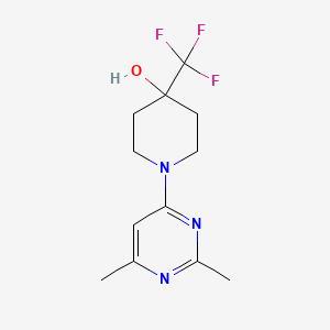 molecular formula C12H16F3N3O B2371846 1-(2,6-Dimethylpyrimidin-4-yl)-4-(trifluoromethyl)piperidin-4-ol CAS No. 2034422-62-1