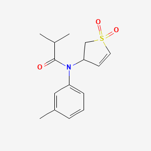 molecular formula C15H19NO3S B2371851 N-(1,1-dioxido-2,3-dihydrothiophen-3-yl)-N-(m-tolyl)isobutyramide CAS No. 1017657-37-2