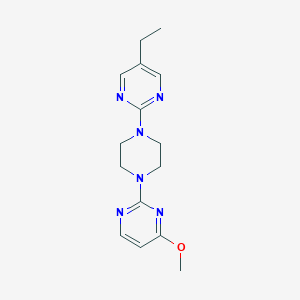 molecular formula C15H20N6O B2371856 2-[4-(5-Ethylpyrimidin-2-yl)piperazin-1-yl]-4-methoxypyrimidine CAS No. 2415525-88-9