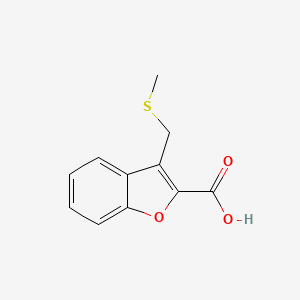 molecular formula C11H10O3S B2371859 3-[(甲硫烷基)甲基]-1-苯并呋喃-2-甲酸 CAS No. 743440-27-9