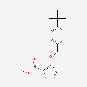 molecular formula C17H20O3S B2371867 Methyl 3-{[4-(tert-butyl)benzyl]oxy}-2-thiophenecarboxylate CAS No. 344268-04-8
