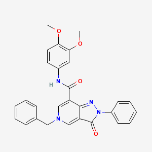 5-benzyl-N-(3,4-dimethoxyphenyl)-3-oxo-2-phenyl-3,5-dihydro-2H-pyrazolo[4,3-c]pyridine-7-carboxamide