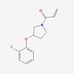 molecular formula C13H14FNO2 B2371875 1-[3-(2-Fluorophenoxy)pyrrolidin-1-yl]prop-2-en-1-one CAS No. 2361641-90-7