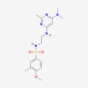 N-(2-((6-(dimethylamino)-2-methylpyrimidin-4-yl)amino)ethyl)-4-methoxy-3-methylbenzenesulfonamide