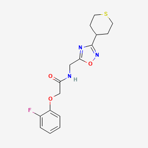 2-(2-fluorophenoxy)-N-((3-(tetrahydro-2H-thiopyran-4-yl)-1,2,4-oxadiazol-5-yl)methyl)acetamide