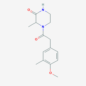 molecular formula C15H20N2O3 B2371883 4-(2-(4-Methoxy-3-methylphenyl)acetyl)-3-methylpiperazin-2-one CAS No. 1103647-55-7
