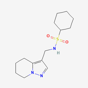 N-((4,5,6,7-tetrahydropyrazolo[1,5-a]pyridin-3-yl)methyl)cyclohexanesulfonamide