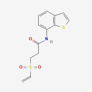 molecular formula C13H13NO3S2 B2371896 N-(1-Benzothiophen-7-yl)-3-ethenylsulfonylpropanamide CAS No. 2224314-77-4