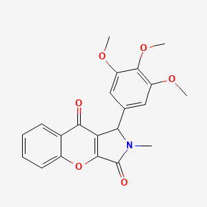 molecular formula C21H19NO6 B2371903 2-甲基-1-(3,4,5-三甲氧基苯基)-1,2-二氢苯并[2,3-c]吡咯-3,9-二酮 CAS No. 850230-41-0
