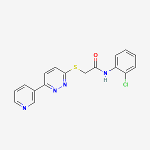 N-(2-chlorophenyl)-2-(6-pyridin-3-ylpyridazin-3-yl)sulfanylacetamide