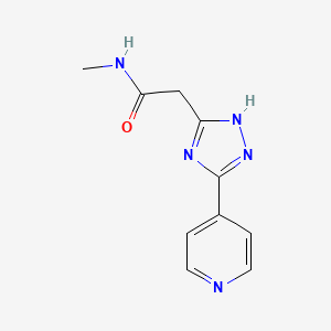 N-methyl-2-(3-pyridin-4-yl-1H-1,2,4-triazol-5-yl)acetamide