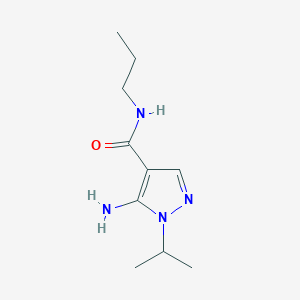 molecular formula C10H18N4O B2371912 5-Amino-1-isopropyl-N-propyl-1H-pyrazole-4-carboxamide CAS No. 1852058-99-1