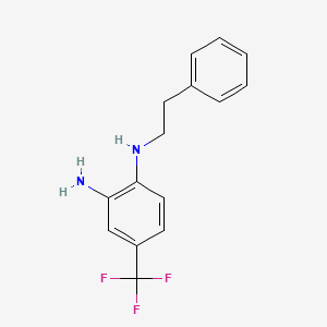 molecular formula C15H15F3N2 B2371922 N1-phenethyl-4-(trifluoromethyl)benzene-1,2-diamine CAS No. 284665-35-6