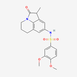 3,4-dimethoxy-N-(1-methyl-2-oxo-2,4,5,6-tetrahydro-1H-pyrrolo[3,2,1-ij]quinolin-8-yl)benzenesulfonamide