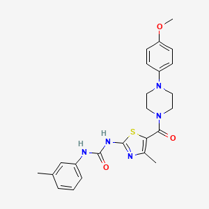1-(5-(4-(4-Methoxyphenyl)piperazine-1-carbonyl)-4-methylthiazol-2-yl)-3-(m-tolyl)urea