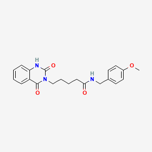 5-(2,4-dioxo-1H-quinazolin-3-yl)-N-[(4-methoxyphenyl)methyl]pentanamide