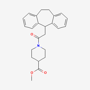 molecular formula C24H27NO3 B2371945 methyl 1-(10,11-dihydro-5H-dibenzo[a,d][7]annulen-5-ylacetyl)-4-piperidinecarboxylate CAS No. 1069656-25-2
