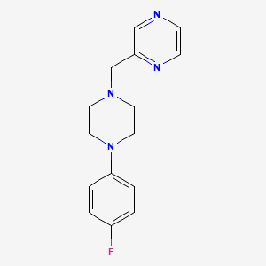 molecular formula C15H17FN4 B2371946 2-((4-(4-Fluorophenyl)piperazin-1-yl)methyl)pyrazine CAS No. 2034553-59-6