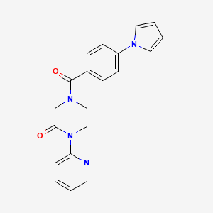 4-(4-(1H-pyrrol-1-yl)benzoyl)-1-(pyridin-2-yl)piperazin-2-one
