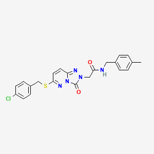 2-(6-((4-chlorobenzyl)thio)-3-oxo-[1,2,4]triazolo[4,3-b]pyridazin-2(3H)-yl)-N-(4-methylbenzyl)acetamide