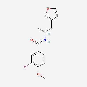 molecular formula C15H16FNO3 B2371959 3-氟-N-(1-(呋喃-3-基)丙烷-2-基)-4-甲氧基苯甲酰胺 CAS No. 1795299-55-6