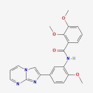 molecular formula C22H20N4O4 B2371971 N-(5-imidazo[1,2-a]pyrimidin-2-yl-2-methoxyphenyl)-2,3-dimethoxybenzamide CAS No. 862810-75-1