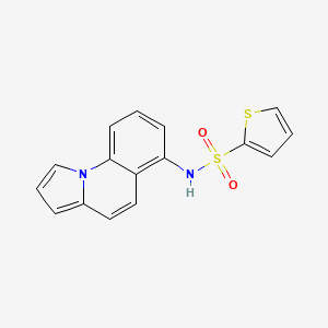 molecular formula C16H12N2O2S2 B2371974 N-pyrrolo[1,2-a]quinolin-6-yl-2-thiophenesulfonamide CAS No. 865659-19-4