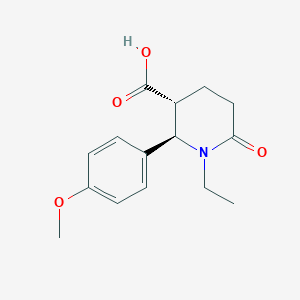 molecular formula C15H19NO4 B2371975 (2R,3R)-1-Ethyl-2-(4-methoxy-phenyl)-6-oxo-piperidine-3-carboxylic acid CAS No. 1212189-30-4