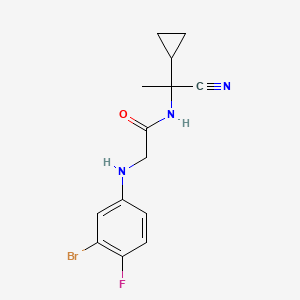 2-(3-Bromo-4-fluoroanilino)-N-(1-cyano-1-cyclopropylethyl)acetamide