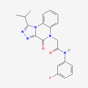 molecular formula C20H18FN5O2 B2371980 N-(3-fluorophenyl)-2-[4-oxo-1-(propan-2-yl)[1,2,4]triazolo[4,3-a]quinoxalin-5(4H)-yl]acetamide CAS No. 1261021-57-1