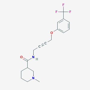 1-methyl-N-(4-(3-(trifluoromethyl)phenoxy)but-2-yn-1-yl)piperidine-3-carboxamide