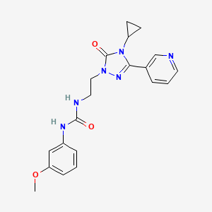 1-(2-(4-cyclopropyl-5-oxo-3-(pyridin-3-yl)-4,5-dihydro-1H-1,2,4-triazol-1-yl)ethyl)-3-(3-methoxyphenyl)urea