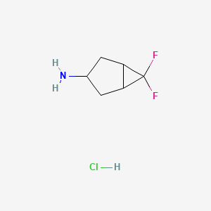 molecular formula C6H10ClF2N B2372001 6,6-Difluorobicyclo[3.1.0]hexan-3-amine hydrochloride CAS No. 1955524-13-6