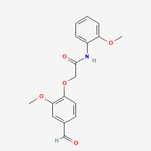 molecular formula C17H17NO5 B2372004 2-(4-formyl-2-methoxyphenoxy)-N-(2-methoxyphenyl)acetamide CAS No. 247592-82-1