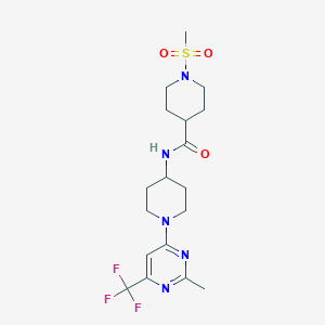 N-(1-(2-methyl-6-(trifluoromethyl)pyrimidin-4-yl)piperidin-4-yl)-1-(methylsulfonyl)piperidine-4-carboxamide