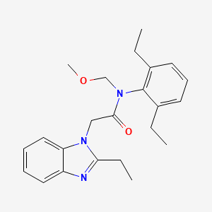 N-(2,6-diethylphenyl)-2-(2-ethyl-1H-benzimidazol-1-yl)-N-(methoxymethyl)acetamide
