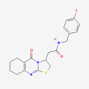 N-(4-fluorobenzyl)-2-(5-oxo-3,5,6,7,8,9-hexahydro-2H-thiazolo[2,3-b]quinazolin-3-yl)acetamide