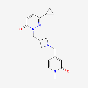 6-Cyclopropyl-2-({1-[(1-methyl-2-oxo-1,2-dihydropyridin-4-yl)methyl]azetidin-3-yl}methyl)-2,3-dihydropyridazin-3-one