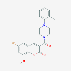 6-Bromo-8-methoxy-3-[4-(2-methylphenyl)piperazine-1-carbonyl]chromen-2-one