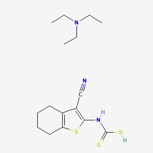 (3-cyano-4,5,6,7-tetrahydro-1-benzothiophen-2-yl)carbamodithioic acid;N,N-diethylethanamine