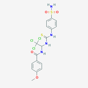 N-{1-[({[4-(aminosulfonyl)phenyl]amino}carbonothioyl)amino]-2,2,2-trichloroethyl}-4-methoxybenzamide