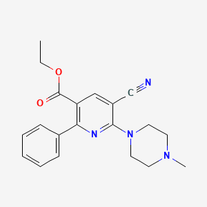 Ethyl 5-cyano-6-(4-methylpiperazino)-2-phenylnicotinate