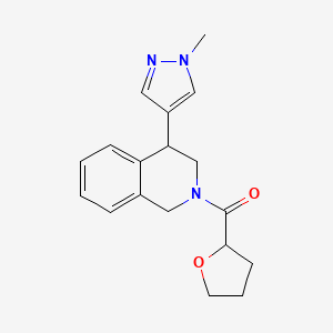 (4-(1-methyl-1H-pyrazol-4-yl)-3,4-dihydroisoquinolin-2(1H)-yl)(tetrahydrofuran-2-yl)methanone