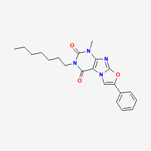 3-heptyl-1-methyl-7-phenyloxazolo[2,3-f]purine-2,4(1H,3H)-dione