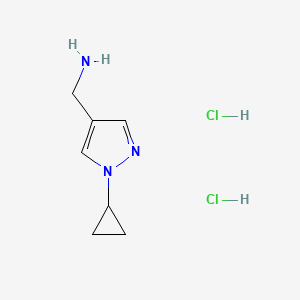 (1-Cyclopropylpyrazol-4-yl)methanamine;dihydrochloride