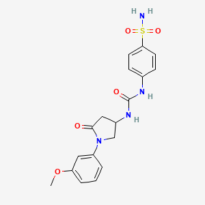 4-(3-(1-(3-Methoxyphenyl)-5-oxopyrrolidin-3-yl)ureido)benzenesulfonamide