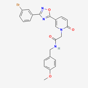 2-(5-(3-(3-bromophenyl)-1,2,4-oxadiazol-5-yl)-2-oxopyridin-1(2H)-yl)-N-(4-methoxybenzyl)acetamide
